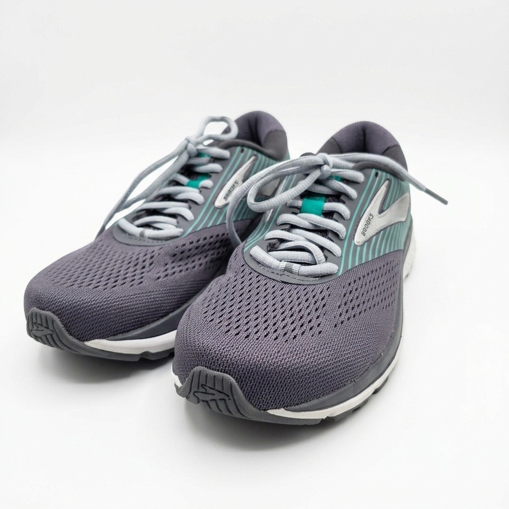 NIB Brooks Addiction 14 Womens Size 8 B Grey Teal Max Support Running Shoes